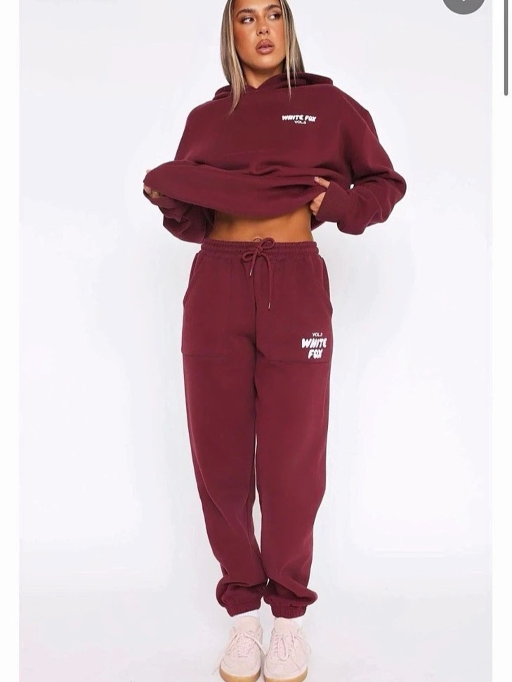 White Fox Offstage Sweatpants Red Velvet Track Pants excellent condition XXS